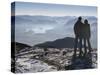 Couple Gazing at Mountain Landscape-Anthony West-Stretched Canvas