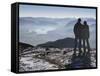 Couple Gazing at Mountain Landscape-Anthony West-Framed Stretched Canvas