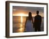 Couple Hand in Hand Watch Sun Set from Beach, Kingfisher Bay, Fraser Island, Queensland, Australia-Andrew Watson-Framed Photographic Print