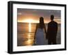 Couple Hand in Hand Watch Sun Set from Beach, Kingfisher Bay, Fraser Island, Queensland, Australia-Andrew Watson-Framed Photographic Print