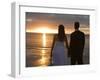 Couple Hand in Hand Watch Sun Set from Beach, Kingfisher Bay, Fraser Island, Queensland, Australia-Andrew Watson-Framed Photographic Print