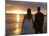 Couple Hand in Hand Watch Sun Set from Beach, Kingfisher Bay, Fraser Island, Queensland, Australia-Andrew Watson-Mounted Photographic Print