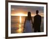 Couple Hand in Hand Watch Sun Set from Beach, Kingfisher Bay, Fraser Island, Queensland, Australia-Andrew Watson-Framed Photographic Print