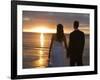 Couple Hand in Hand Watch Sun Set from Beach, Kingfisher Bay, Fraser Island, Queensland, Australia-Andrew Watson-Framed Photographic Print