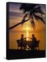 Couple Having Dinner at the Beach, Toasting Glasses, Maldives, Indian Ocean, Asia-Sakis Papadopoulos-Framed Stretched Canvas