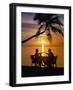 Couple Having Dinner at the Beach, Toasting Glasses, Maldives, Indian Ocean, Asia-Sakis Papadopoulos-Framed Photographic Print