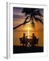 Couple Having Dinner at the Beach, Toasting Glasses, Maldives, Indian Ocean, Asia-Sakis Papadopoulos-Framed Photographic Print