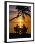 Couple Having Dinner at the Beach, Toasting Glasses, Maldives, Indian Ocean, Asia-Sakis Papadopoulos-Framed Photographic Print