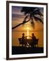 Couple Having Dinner at the Beach, Toasting Glasses, Maldives, Indian Ocean, Asia-Sakis Papadopoulos-Framed Photographic Print