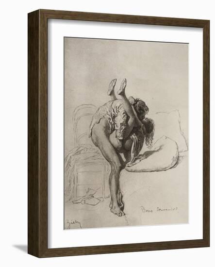 Couple Having Sex, Plate 35 of Liebe-Mihaly von Zichy-Framed Giclee Print