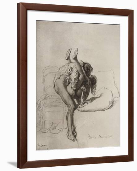 Couple Having Sex, Plate 35 of Liebe-Mihaly von Zichy-Framed Giclee Print