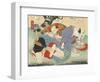 Couple Having Sex under a Cherry Tree-Japanese School-Framed Giclee Print