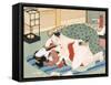 Couple Having Sex-Japanese School-Framed Stretched Canvas