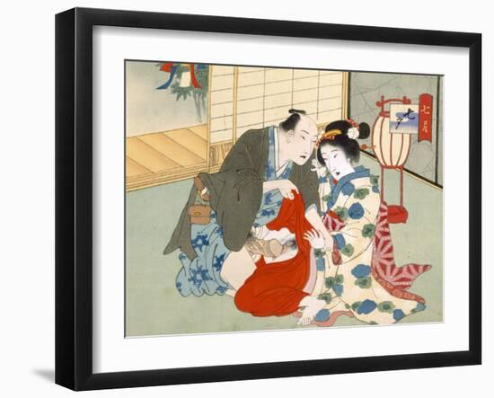 Couple Having Sex-Japanese School-Framed Giclee Print