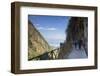 Couple hiking in Cang Mountains, Dali, Yunnan, China, Asia-Ian Trower-Framed Photographic Print