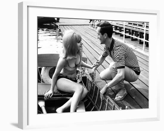 Couple Hire a Rowboat-null-Framed Photographic Print