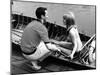 Couple Hire a Rowboat-null-Mounted Photographic Print