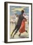 Couple Ice Skating, 1920-null-Framed Giclee Print