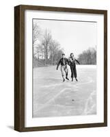 Couple Ice Skating-Philip Gendreau-Framed Photographic Print