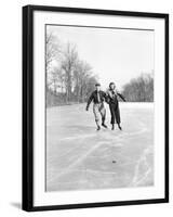 Couple Ice Skating-Philip Gendreau-Framed Photographic Print