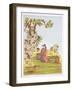 Couple in a Chinese Garden, from "Ornaments of China"-Jean Francois Albanis De Beaumont-Framed Giclee Print