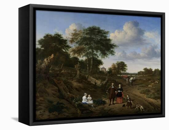 Couple in a Landscape, 1667-Adriaen van de Velde-Framed Stretched Canvas