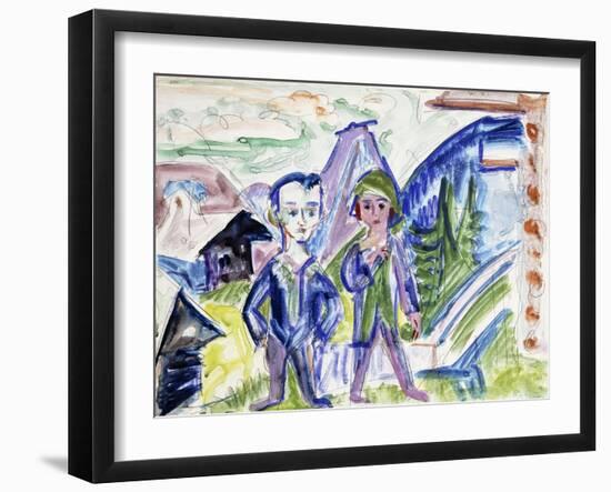 Couple in a Landscape-Ernst Ludwig Kirchner-Framed Giclee Print