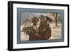 Couple in a Snowy Landscape-null-Framed Art Print