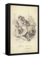 Couple in a Veteran Car, C1904-null-Framed Stretched Canvas