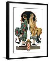 "Couple in Barber Chairs,"May 10, 1930-Elbert Mcgran Jackson-Framed Giclee Print