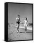 Couple in Bathing Suits at the Beach-Philip Gendreau-Framed Stretched Canvas