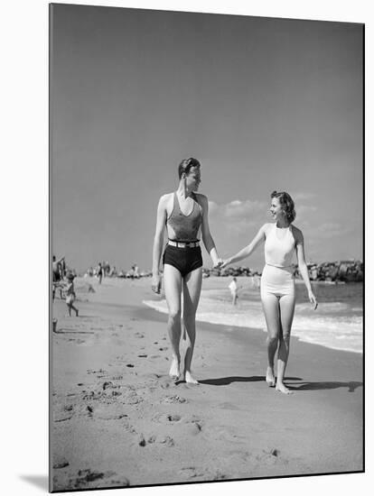 Couple in Bathing Suits at the Beach-Philip Gendreau-Mounted Photographic Print