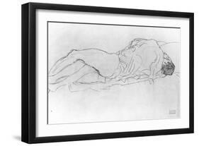 Couple in Bed, c.1915-Gustav Klimt-Framed Giclee Print