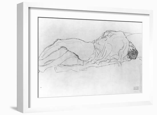 Couple in Bed, c.1915-Gustav Klimt-Framed Giclee Print