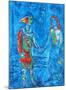 Couple in Blue-Marc Chagall-Mounted Collectable Print