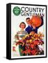 "Couple in Fall," Country Gentleman Cover, October 1, 1935-F. Sands Brunner-Framed Stretched Canvas