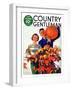 "Couple in Fall," Country Gentleman Cover, October 1, 1935-F. Sands Brunner-Framed Giclee Print