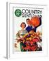 "Couple in Fall," Country Gentleman Cover, October 1, 1935-F. Sands Brunner-Framed Giclee Print