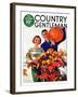 "Couple in Fall," Country Gentleman Cover, October 1, 1935-F. Sands Brunner-Framed Giclee Print