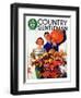 "Couple in Fall," Country Gentleman Cover, October 1, 1935-F. Sands Brunner-Framed Premium Giclee Print