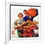 "Couple in Fall,"October 1, 1935-F. Sands Brunner-Framed Giclee Print