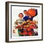 "Couple in Fall,"October 1, 1935-F. Sands Brunner-Framed Giclee Print