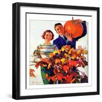 "Couple in Fall,"October 1, 1935-F. Sands Brunner-Framed Giclee Print