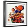 "Couple in Fall,"October 1, 1935-F. Sands Brunner-Framed Giclee Print