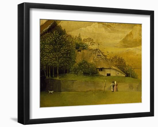 Couple in Front of Hut, Detail from Adoration of the Magi-null-Framed Giclee Print
