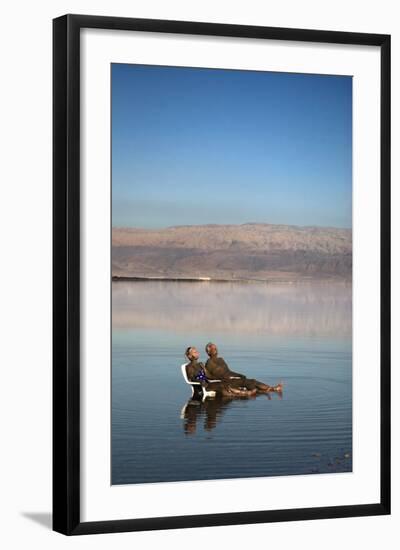 Couple in Healing Mud, Dead Sea, Israel-David Noyes-Framed Photographic Print