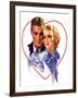 "Couple in Heart,"February 17, 1934-Bradshaw Crandall-Framed Giclee Print