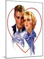 "Couple in Heart,"February 17, 1934-Bradshaw Crandall-Mounted Giclee Print