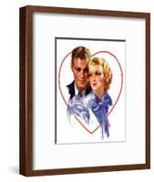 "Couple in Heart,"February 17, 1934-Bradshaw Crandall-Framed Giclee Print