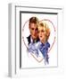 "Couple in Heart,"February 17, 1934-Bradshaw Crandall-Framed Giclee Print